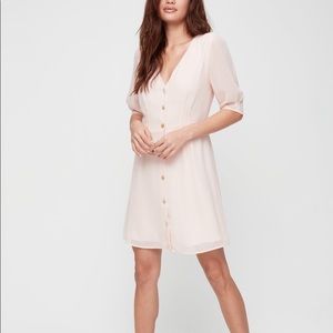 ARITZIA WILFRED BUTTON FRONT DRESS IN ROSE QUARTZ 💕 SIZE 10